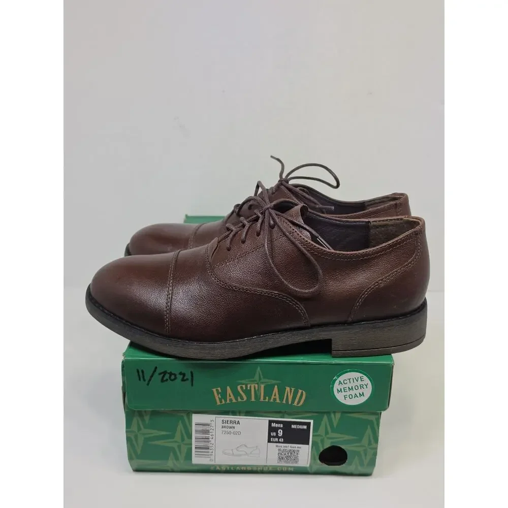 EASTLAND Men's 9 M Leather Lace Up Shoes Sierra Brown 7250-02D TRIED ON ONLY